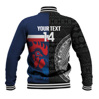 Fiji and France Rugby Custom Baseball Jacket Flying Fijian Les Bleus Together LT14 - Polynesian Pride