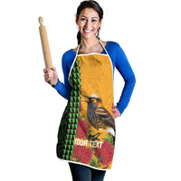 Personalized Hawaii Akohekohe Ohia Lehua Apron Crested Honeycreeper Kakau Hawaiian Pattern LT14 - Polynesian Pride