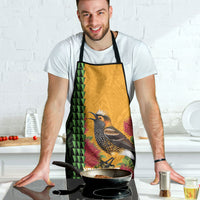 Personalized Hawaii Akohekohe Ohia Lehua Apron Crested Honeycreeper Kakau Hawaiian Pattern LT14 - Polynesian Pride