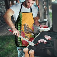 Personalized Hawaii Akohekohe Ohia Lehua Apron Crested Honeycreeper Kakau Hawaiian Pattern LT14 - Polynesian Pride