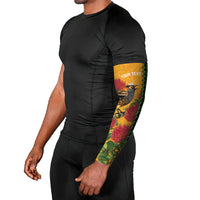 Personalized Hawaii Akohekohe Ohia Lehua Arm Sleeves Crested Honeycreeper Kakau Hawaiian Pattern