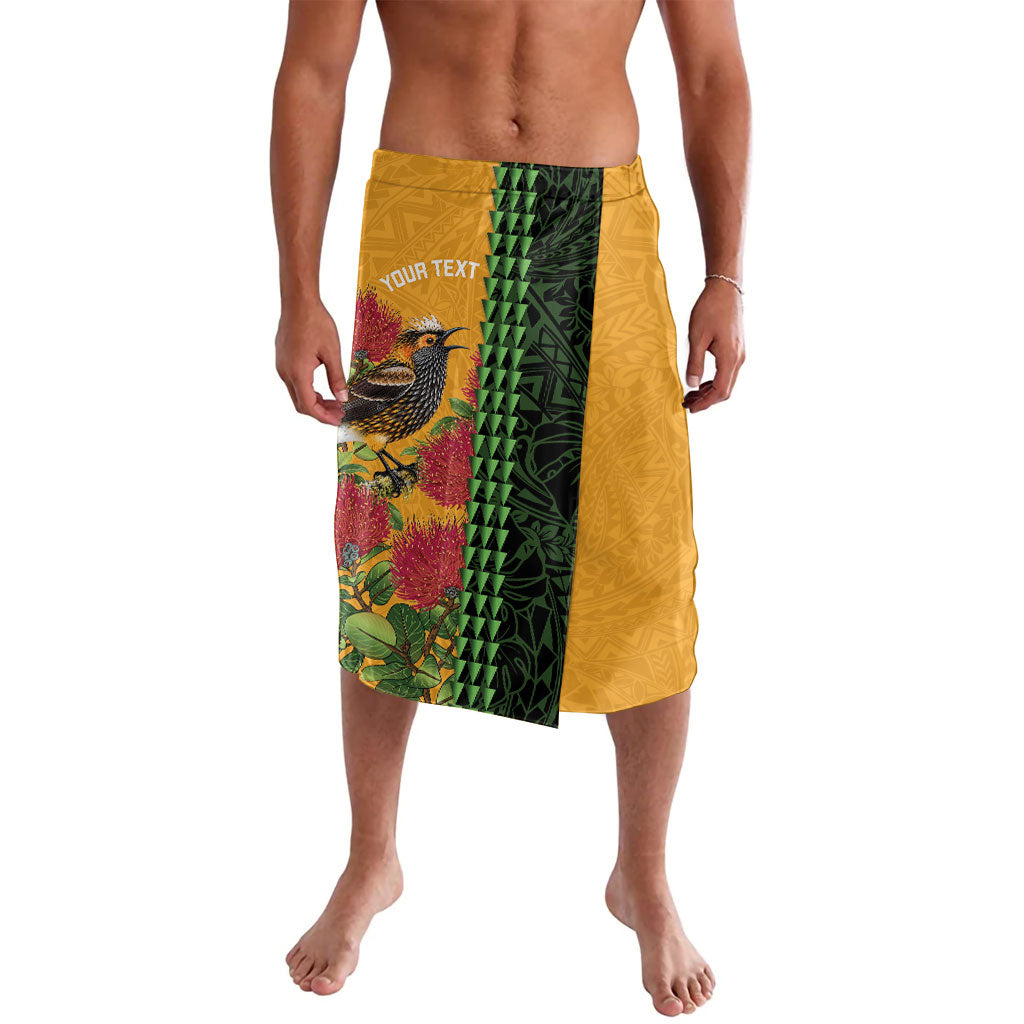 Personalized Hawaii Akohekohe Ohia Lehua Lavalava Crested Honeycreeper Kakau Hawaiian Pattern