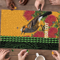 Personalized Hawaii Akohekohe Ohia Lehua Puzzle Crested Honeycreeper Kakau Hawaiian Pattern LT14 - Polynesian Pride