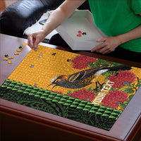 Personalized Hawaii Akohekohe Ohia Lehua Puzzle Crested Honeycreeper Kakau Hawaiian Pattern LT14 - Polynesian Pride