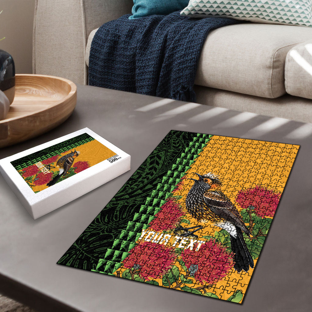 Personalized Hawaii Akohekohe Ohia Lehua Puzzle Crested Honeycreeper Kakau Hawaiian Pattern LT14 - Polynesian Pride