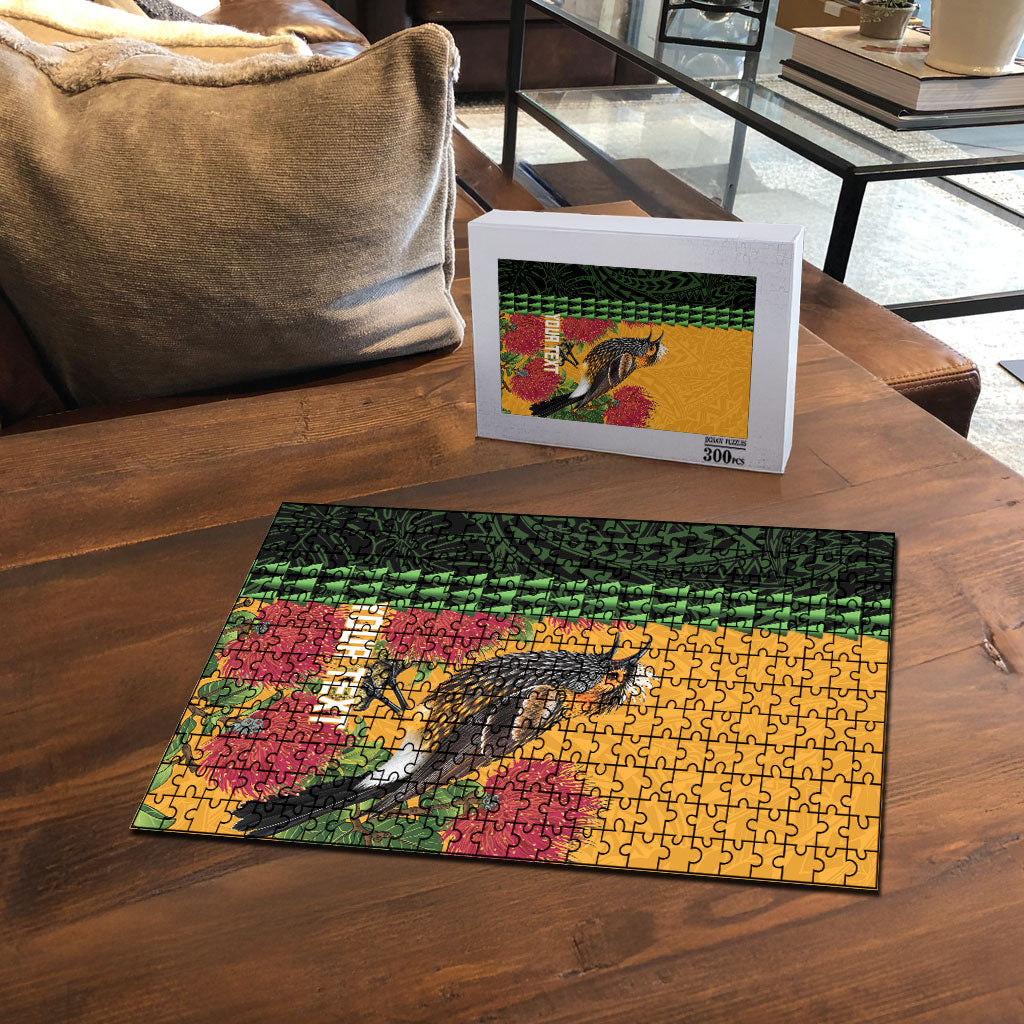 Personalized Hawaii Akohekohe Ohia Lehua Puzzle Crested Honeycreeper Kakau Hawaiian Pattern LT14 - Polynesian Pride