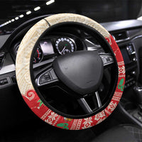 Mele Kalikimaka Hawaii Steering Wheel Cover Funny Beer-Loving Santa Hawaiian Tropical LT14 Universal Fit Red - Polynesian Pride