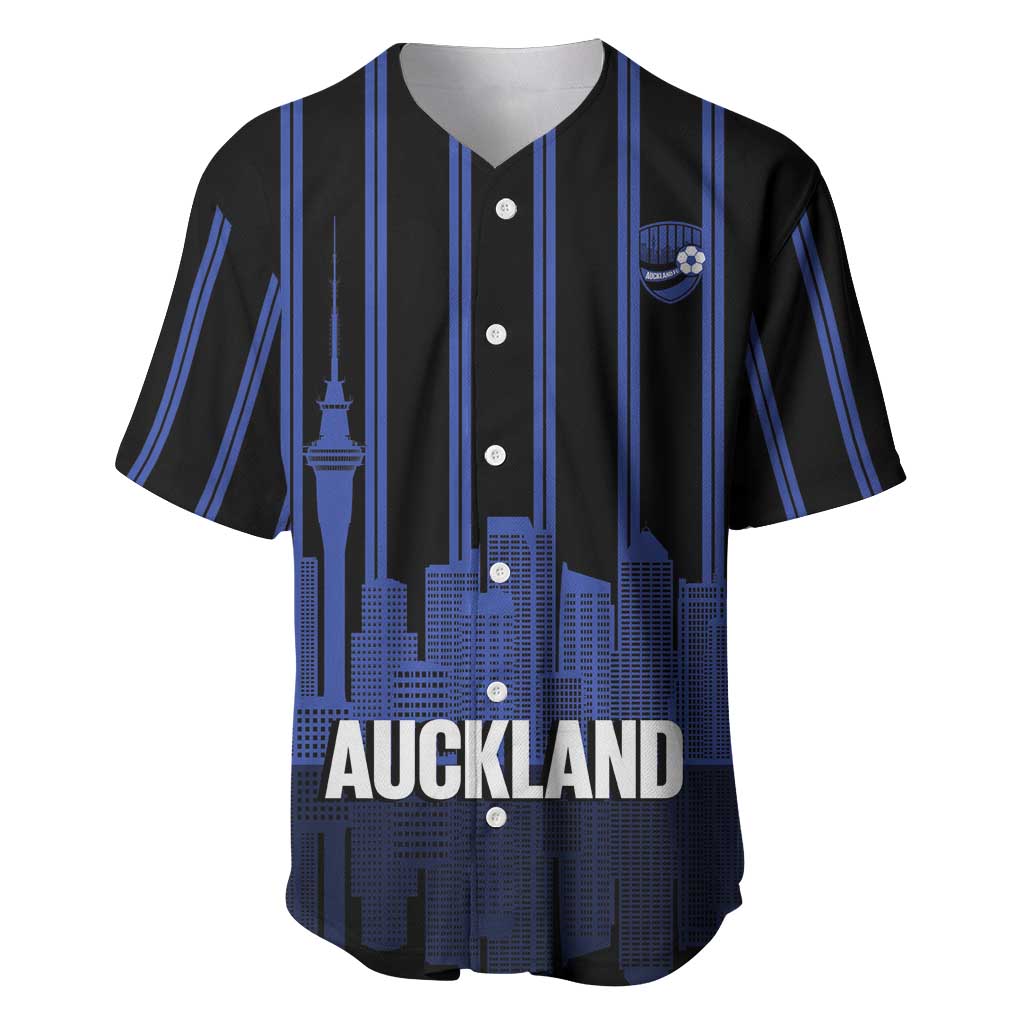 New Zealand Auckland Football Custom Baseball Jersey Go City of Sails Est 2025 LT14 Black - Polynesian Pride