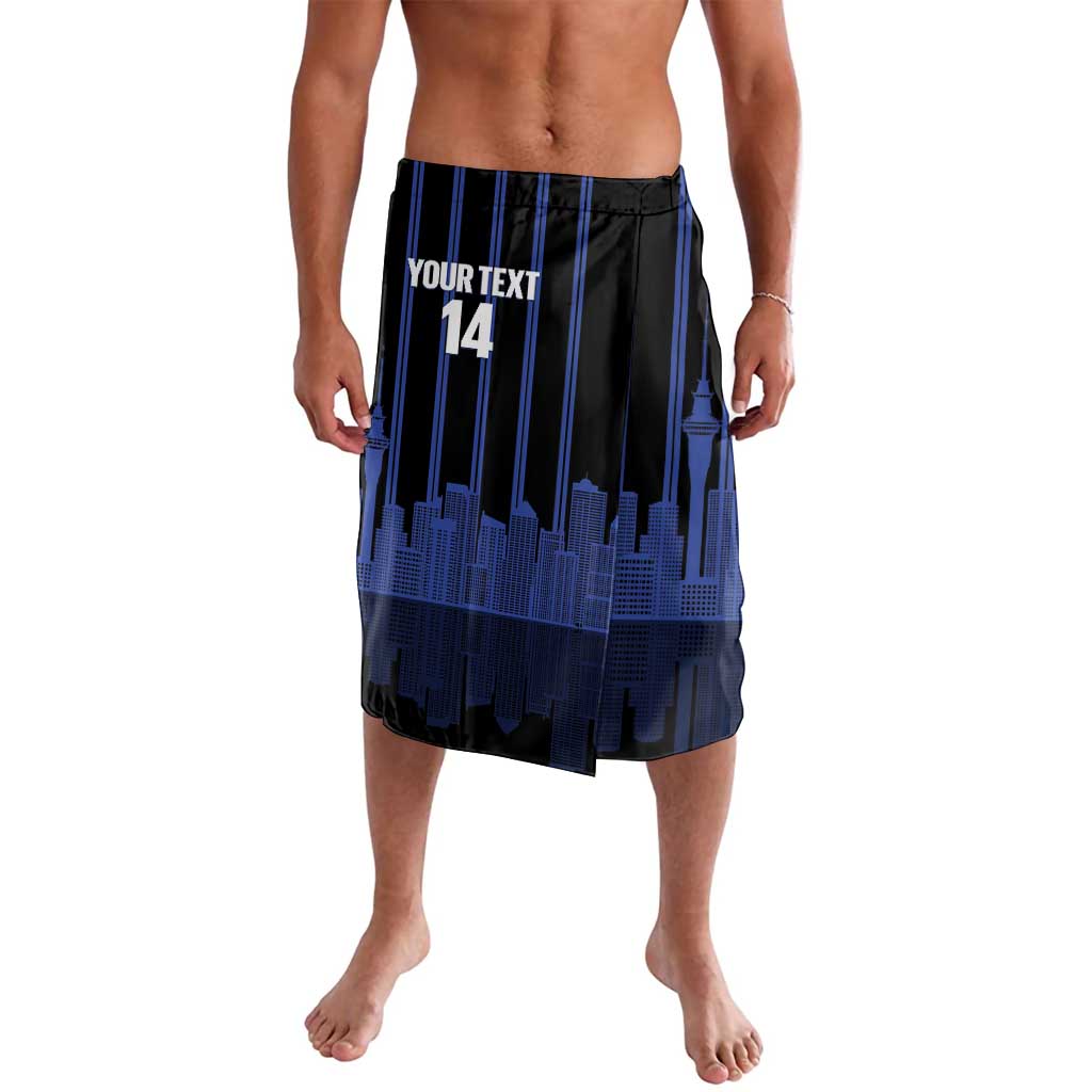 New Zealand Auckland Football Custom Lavalava Go City of Sails Est 2025 LT14 Black - Polynesian Pride
