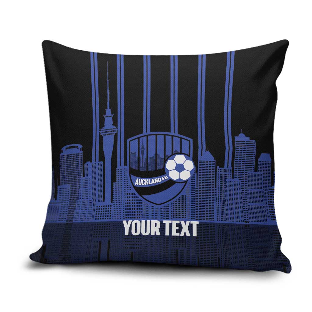 New Zealand Auckland Football Custom Pillow Cover Go City of Sails Est 2025 LT14 Black - Polynesian Pride