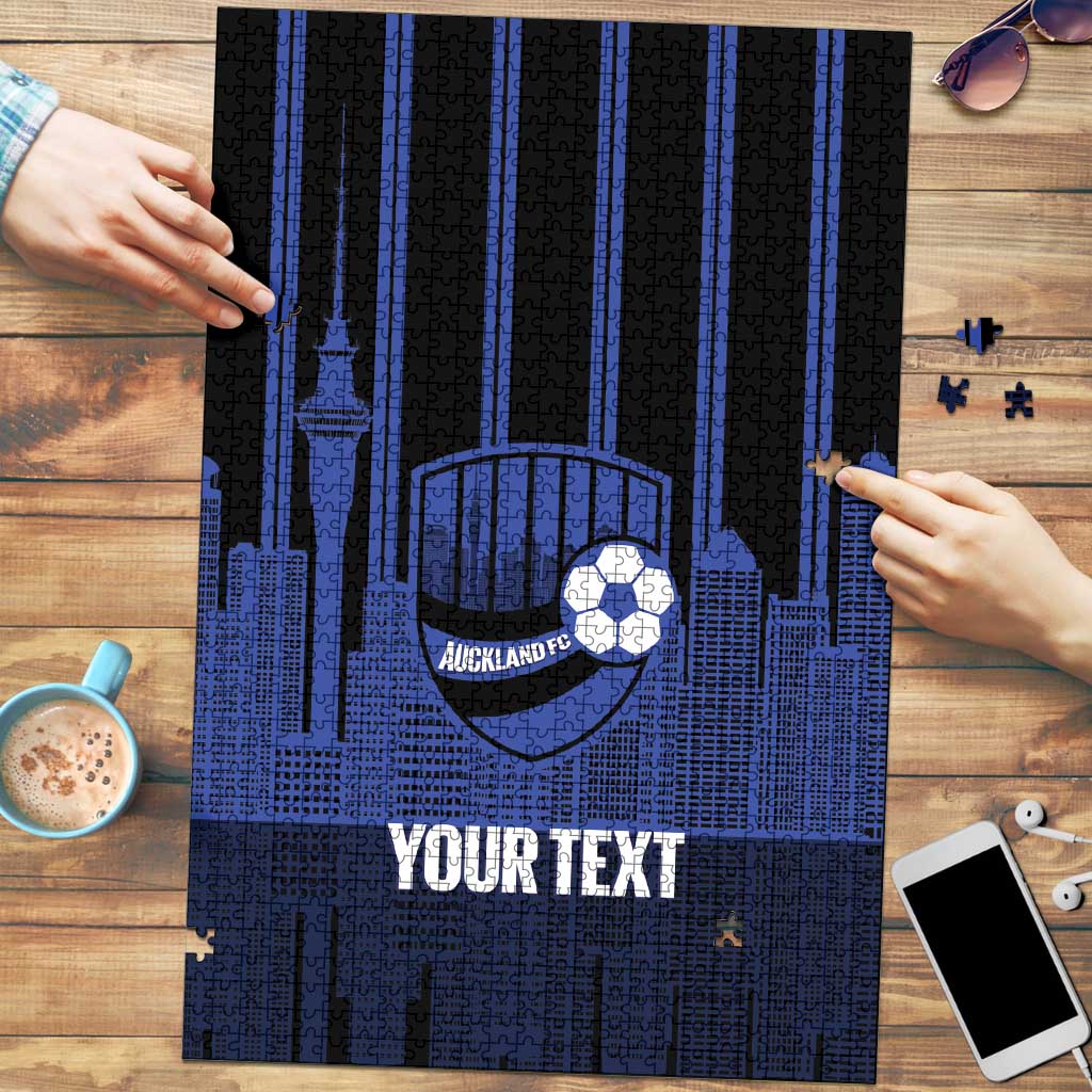 New Zealand Auckland Football Custom Puzzle Go City of Sails Est 2025 LT14 Black - Polynesian Pride