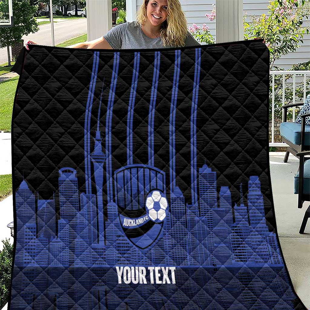 New Zealand Auckland Football Custom Quilt Go City of Sails Est 2025 LT14 Black - Polynesian Pride