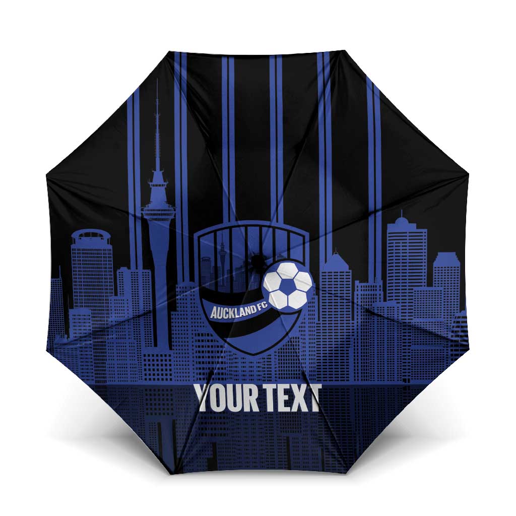 New Zealand Auckland Football Custom Umbrella Go City of Sails Est 2025 LT14 One Size Folded 11.42 inch Opened Diameter 37.4 inch Black - Polynesian Pride