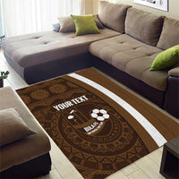 Bula Fiji Football Custom Area Rug One Vanua One Team Tapa Pattern LT14 - Polynesian Pride