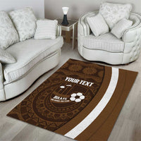 Bula Fiji Football Custom Area Rug One Vanua One Team Tapa Pattern LT14 - Polynesian Pride