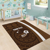 Bula Fiji Football Custom Area Rug One Vanua One Team Tapa Pattern LT14 - Polynesian Pride