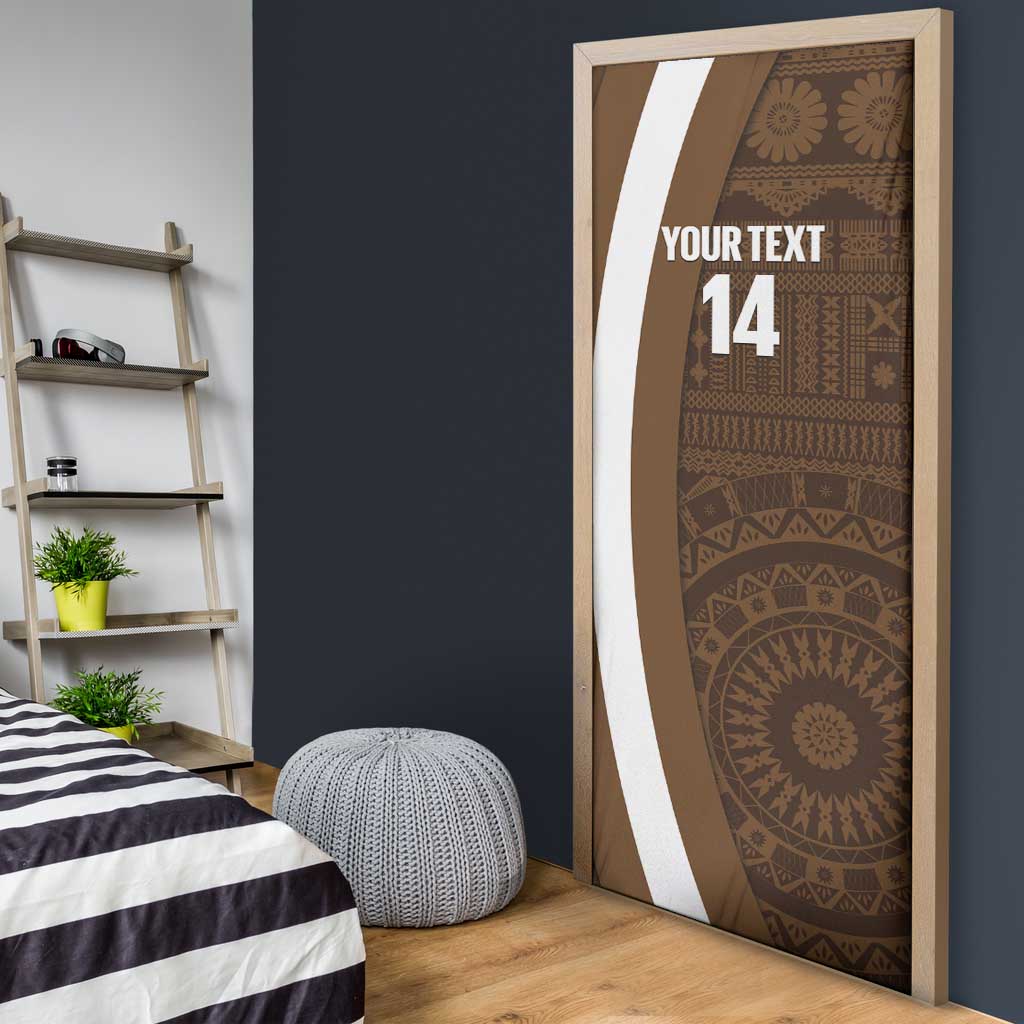 Bula Fiji Football Custom Door Cover One Vanua One Team Tapa Pattern LT14 - Polynesian Pride