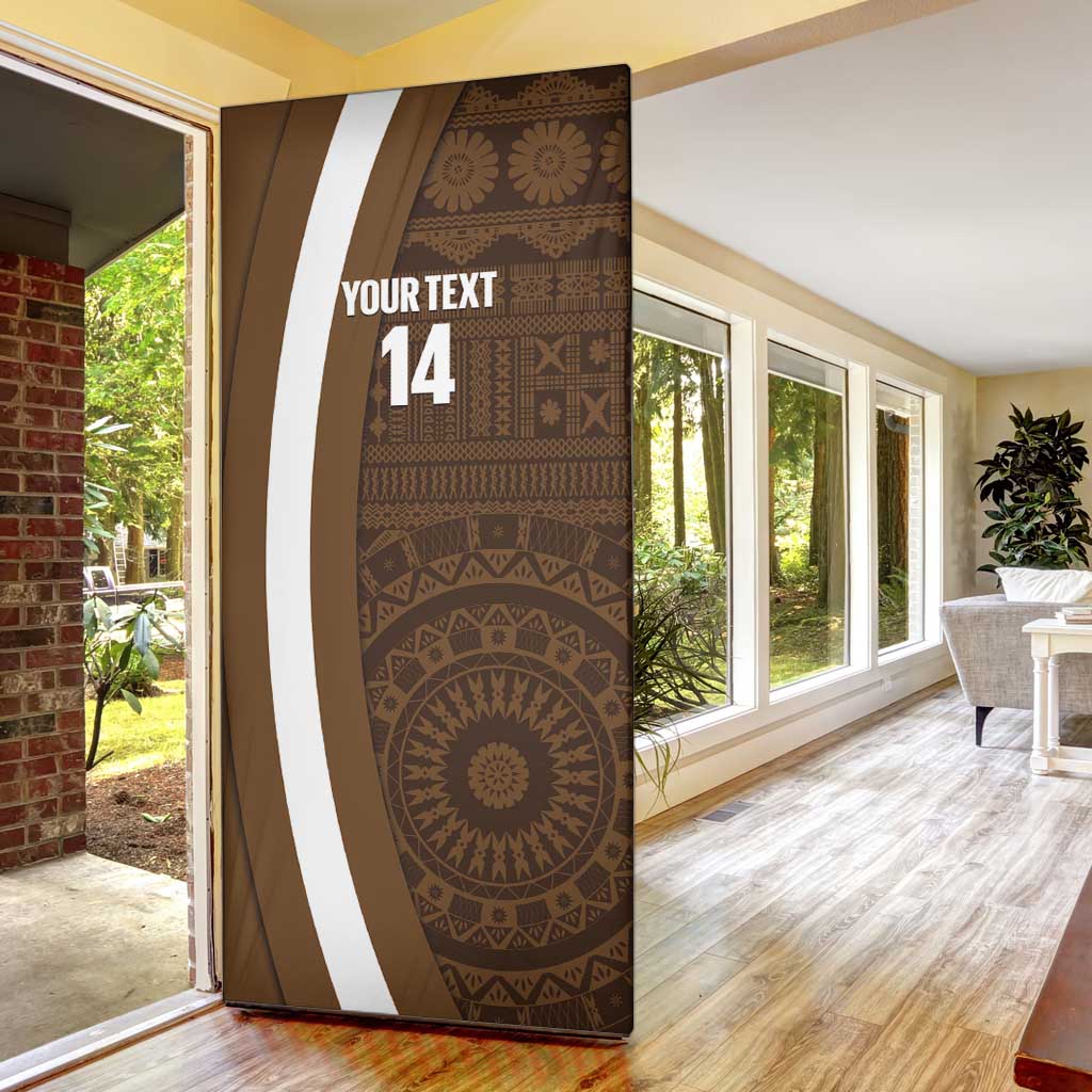 Bula Fiji Football Custom Door Cover One Vanua One Team Tapa Pattern LT14 - Polynesian Pride