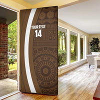 Bula Fiji Football Custom Door Cover One Vanua One Team Tapa Pattern LT14 - Polynesian Pride