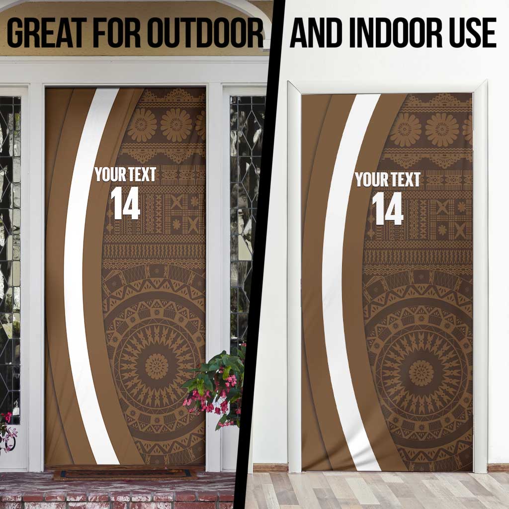 Bula Fiji Football Custom Door Cover One Vanua One Team Tapa Pattern LT14 - Polynesian Pride