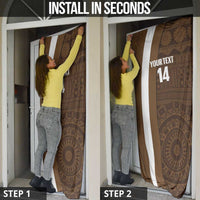 Bula Fiji Football Custom Door Cover One Vanua One Team Tapa Pattern LT14 - Polynesian Pride