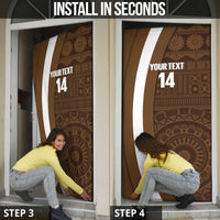Bula Fiji Football Custom Door Cover One Vanua One Team Tapa Pattern LT14 - Polynesian Pride