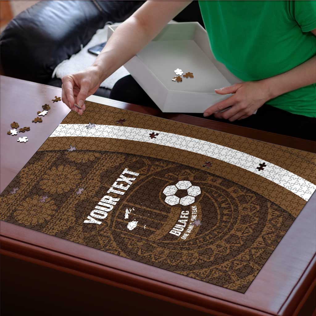 Bula Fiji Football Custom Puzzle One Vanua One Team Tapa Pattern LT14 - Polynesian Pride