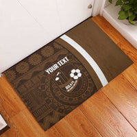Bula Fiji Football Custom Rubber Doormat One Vanua One Team Tapa Pattern LT14 - Polynesian Pride