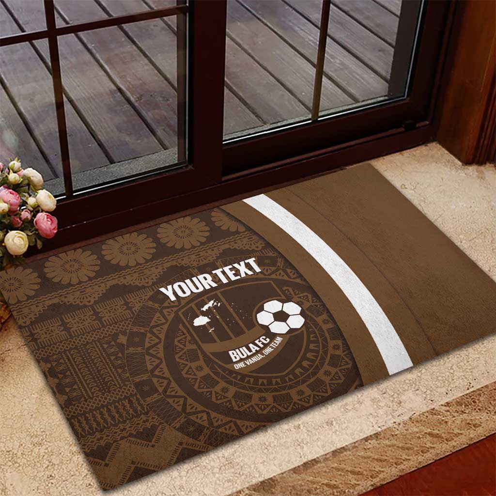 Bula Fiji Football Custom Rubber Doormat One Vanua One Team Tapa Pattern LT14 - Polynesian Pride