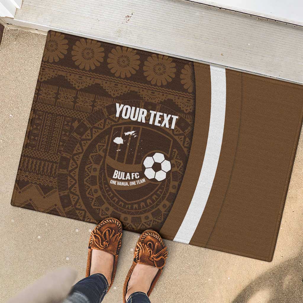 Bula Fiji Football Custom Rubber Doormat One Vanua One Team Tapa Pattern LT14 - Polynesian Pride