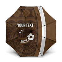 Bula Fiji Football Custom Umbrella One Vanua One Team Tapa Pattern LT14 One Size Folded 11.42 inch Opened Diameter 37.4 inch Brown - Polynesian Pride