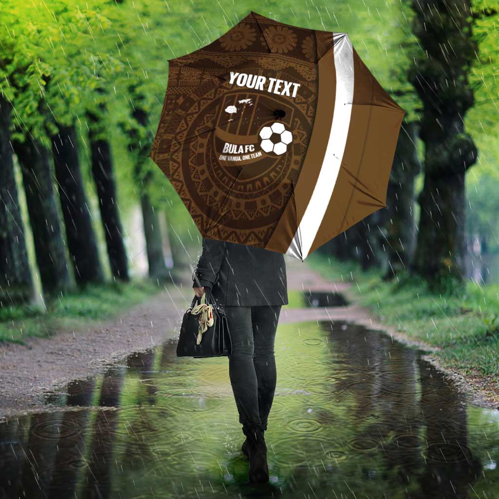 Bula Fiji Football Custom Umbrella One Vanua One Team Tapa Pattern LT14 - Polynesian Pride
