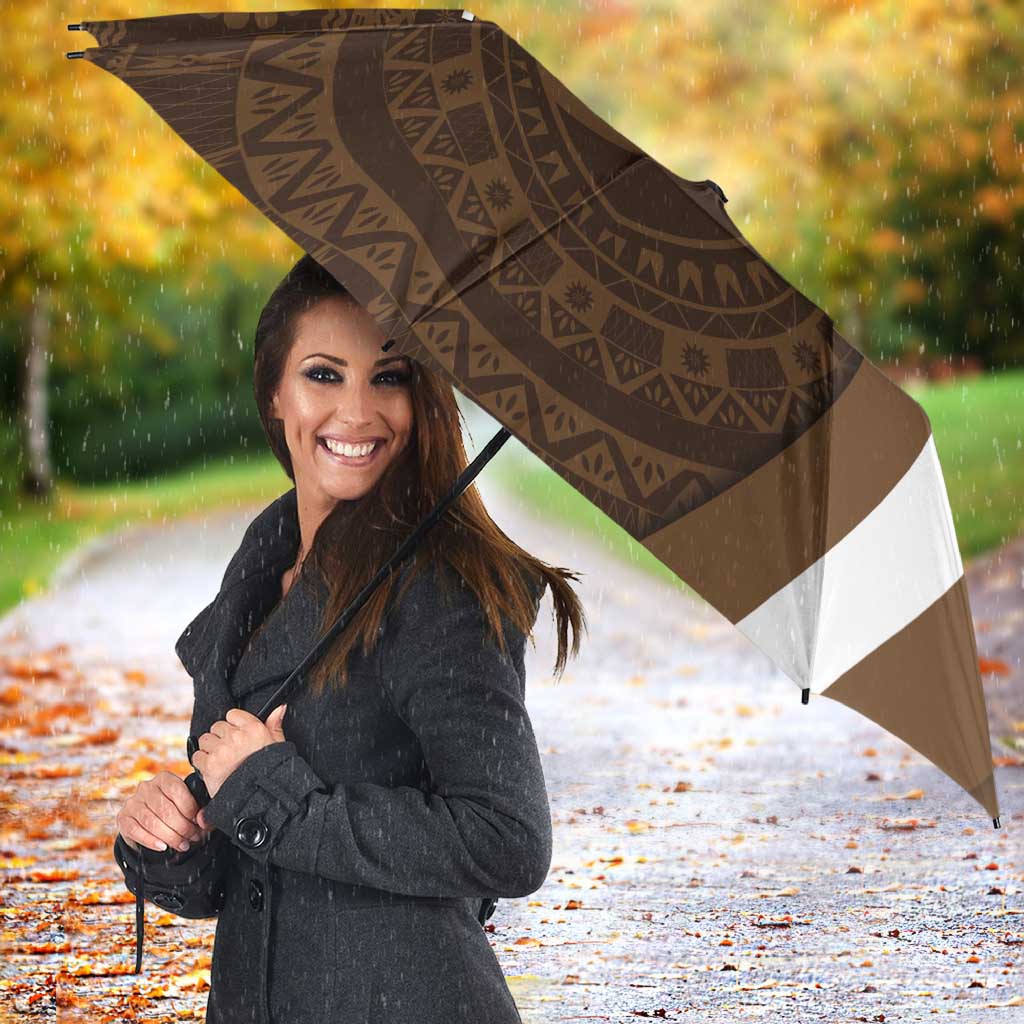 Bula Fiji Football Custom Umbrella One Vanua One Team Tapa Pattern LT14 - Polynesian Pride