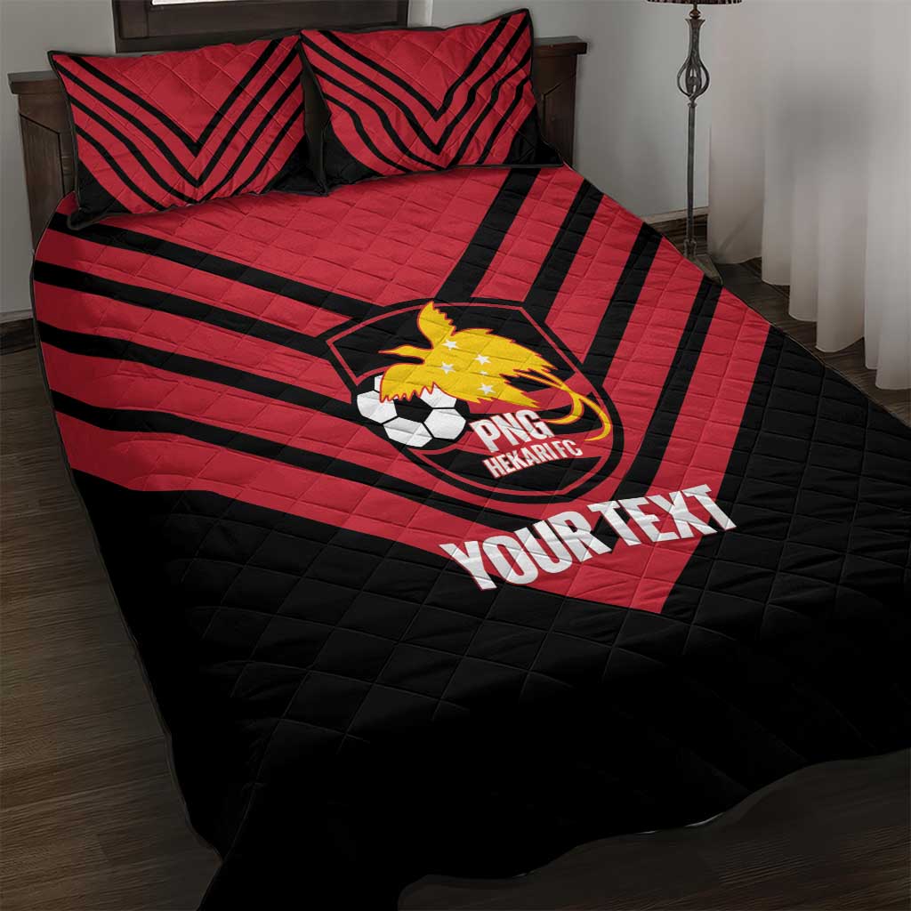 Hekari Papua New Guinea Football Custom Quilt Bed Set Go PNG Red Army LT14 Red - Polynesian Pride