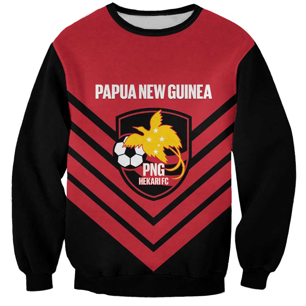 Hekari Papua New Guinea Football Custom Sweatshirt Go PNG Red Army LT14 Unisex Red - Polynesian Pride