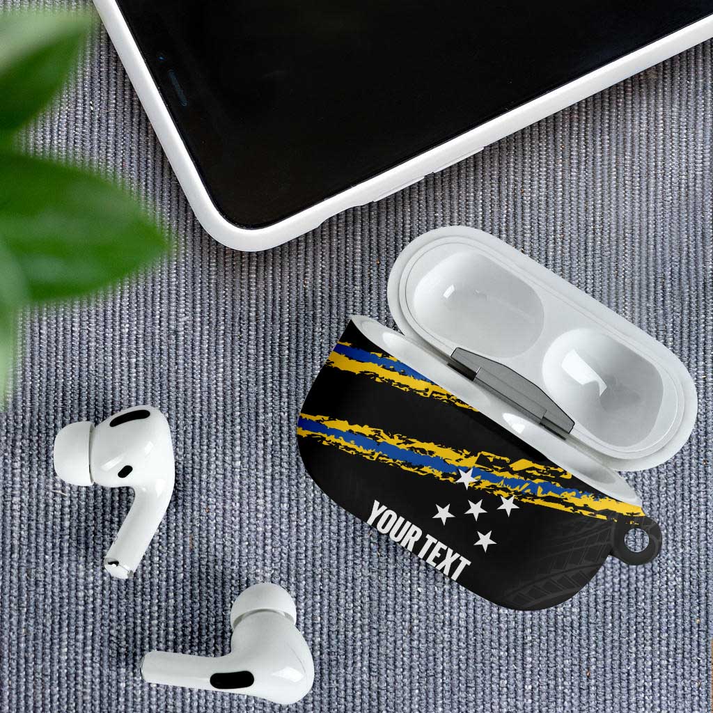 Kings Solomon Islands Football Custom AirPods Case Come On Solomons Polynesian Grunge Style LT14 - Polynesian Pride