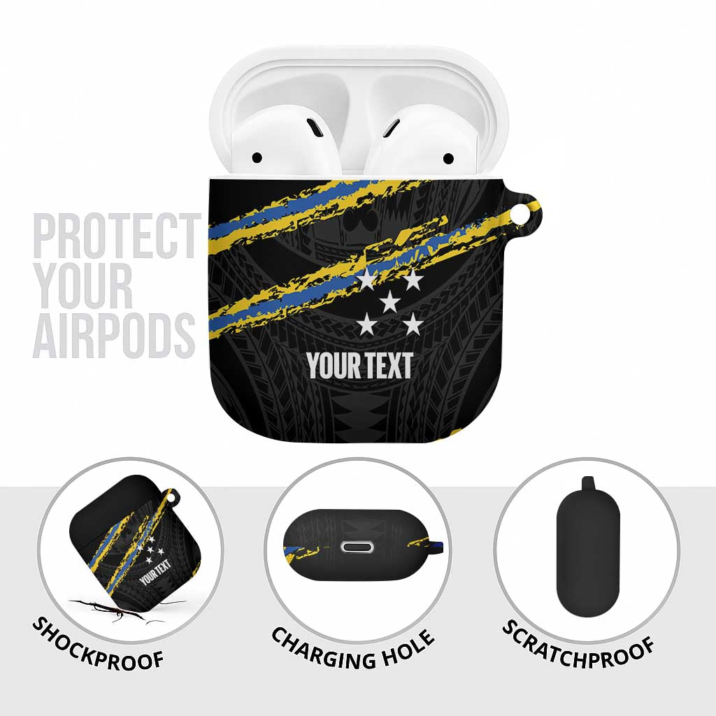 Kings Solomon Islands Football Custom AirPods Case Come On Solomons Polynesian Grunge Style LT14 - Polynesian Pride