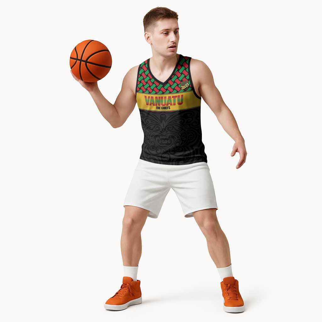 Vanuatu Football Custom Basketball Jersey Go Chiefs Basket-weave Pattern LT14 - Polynesian Pride
