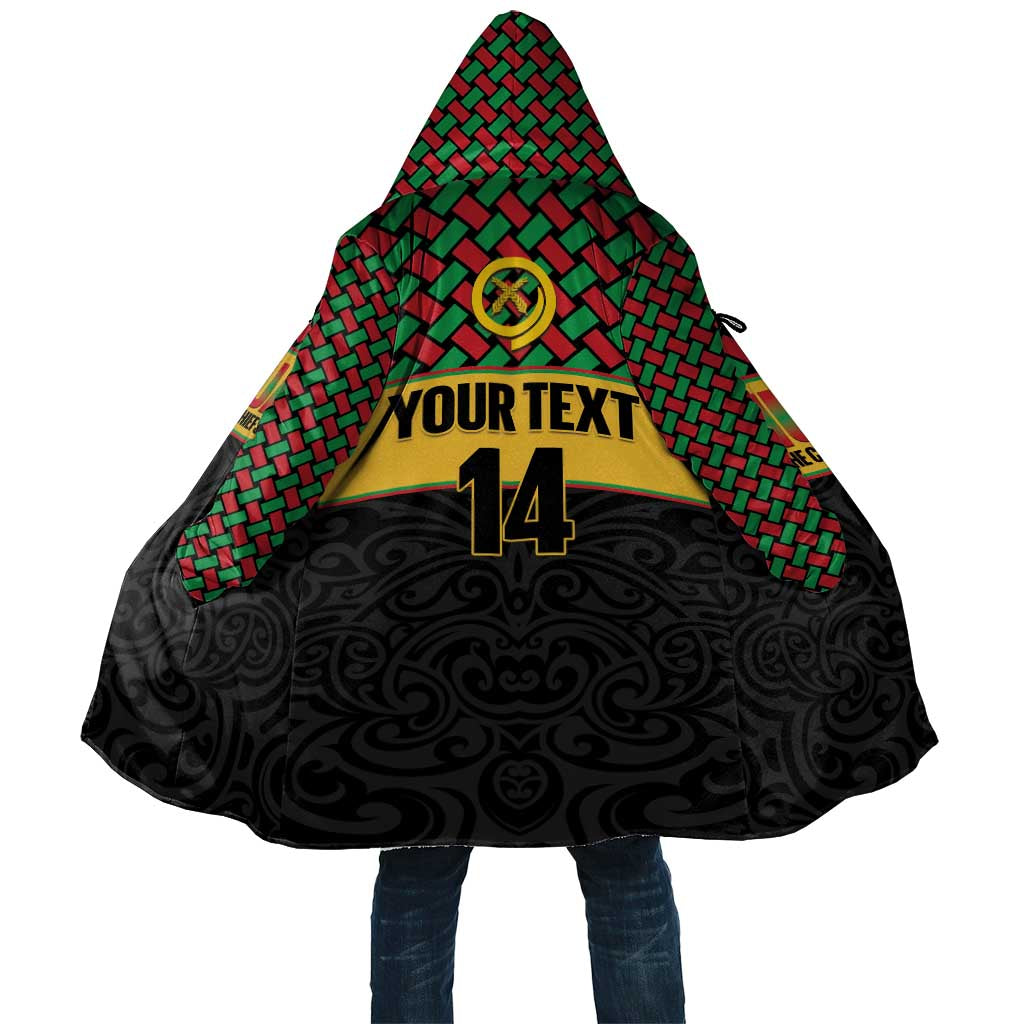 Vanuatu Football Custom Cloak Go Chiefs Basket-weave Pattern LT14 Unisex Black - Polynesian Pride