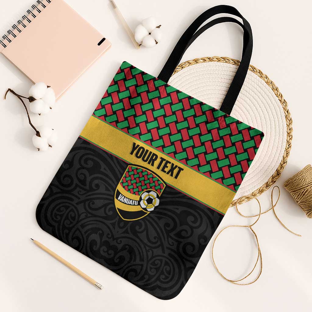 Vanuatu Football Custom Tote Bag Go Chiefs Basket-weave Pattern LT14 Black Strap One Size Black - Polynesian Pride