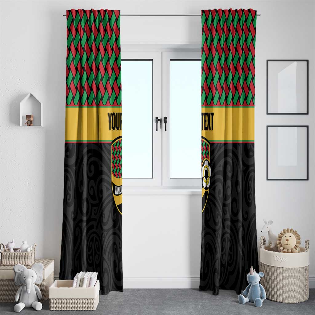 Vanuatu Football Custom Window Curtain Go Chiefs Basket-weave Pattern LT14 - Polynesian Pride