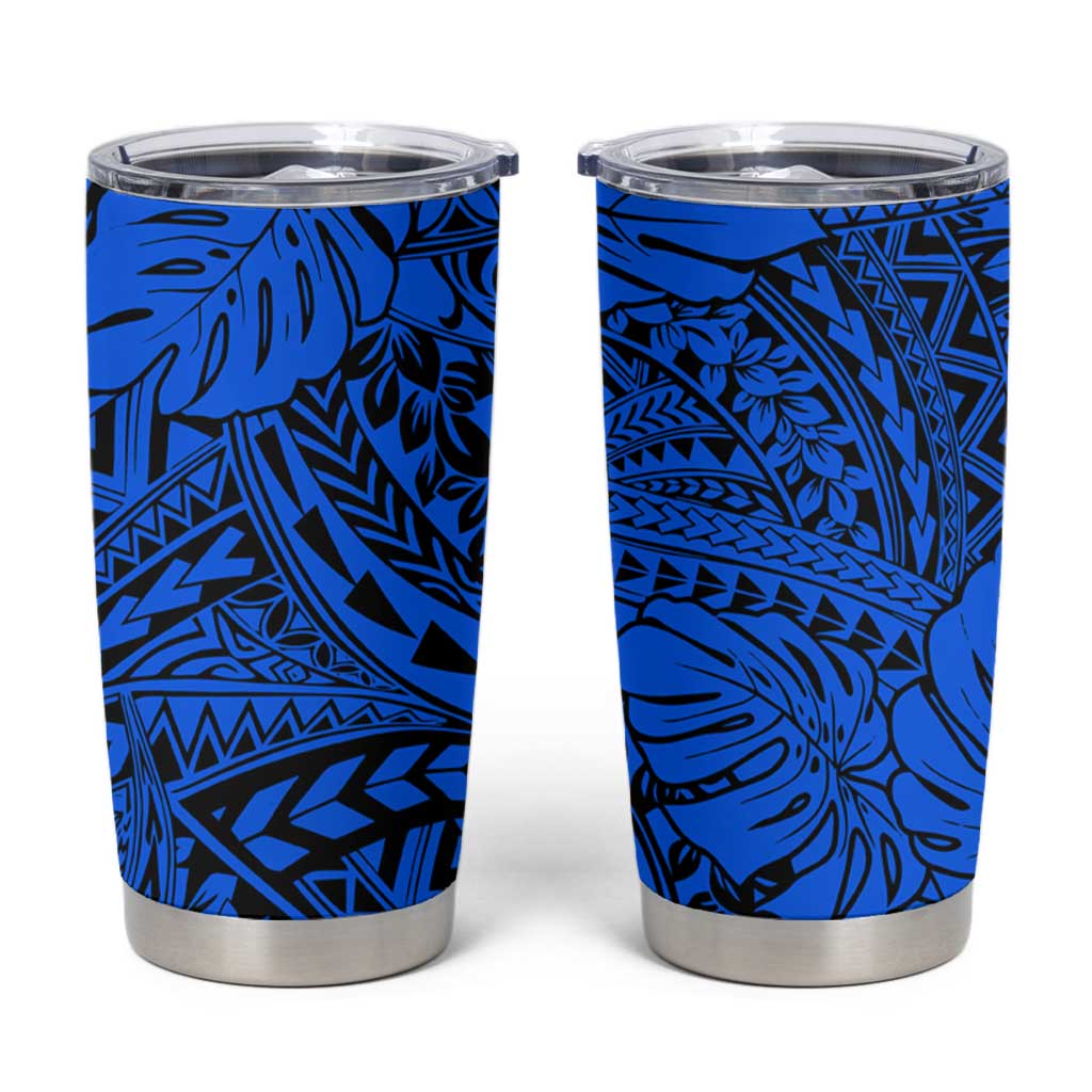 Blue Hawaii Tumbler Cup Polynesian Tribal Art LT14 Blue - Polynesian Pride