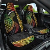 Vanuatu Sand Drawing Turtle Car Seat Cover Happy Independence Day LT14 One Size Black - Polynesian Pride