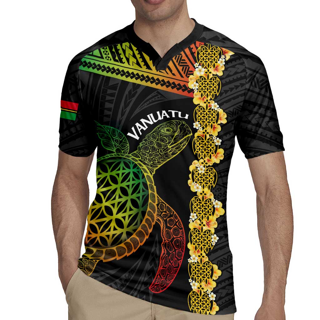Vanuatu Sand Drawing Turtle Rugby Jersey Happy Independence Day LT14 - Polynesian Pride