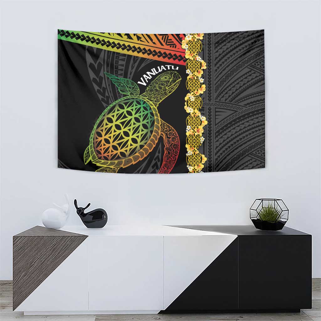 Vanuatu Sand Drawing Turtle Tapestry Happy Independence Day LT14 - Polynesian Pride