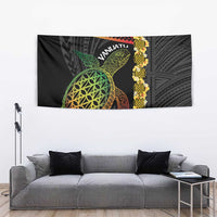 Vanuatu Sand Drawing Turtle Tapestry Happy Independence Day LT14 - Polynesian Pride