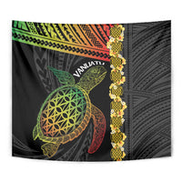 Vanuatu Sand Drawing Turtle Tapestry Happy Independence Day LT14 - Polynesian Pride