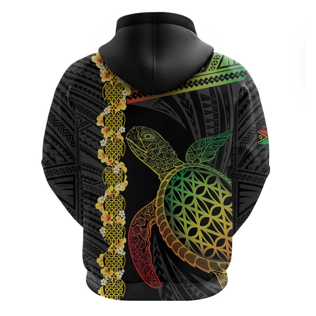 Vanuatu Sand Drawing Turtle Zip Hoodie Happy Independence Day LT14 - Polynesian Pride