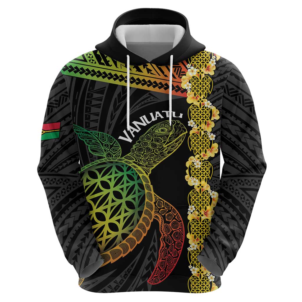 Vanuatu Sand Drawing Turtle Zip Hoodie Happy Independence Day LT14 - Polynesian Pride