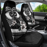 Black Polynesia Car Seat Cover Tribal Pattern Tropical Frangipani LT14 - Polynesian Pride
